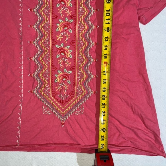 JOHNNY WAS JWLA Womens Top Size Large Embroidered Tunic Boho Designer - Picture 7 of 7